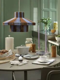 Broste Copenhagen Diana Lampenkap Blauw Ø45cm - 70195000 -Woonverlichting Winkel broste copenhagen diana lampenkap blauw 45cm 70195 1