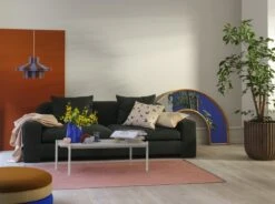 Broste Copenhagen Diana Lampenkap Blauw Ø45cm - 70195000 -Woonverlichting Winkel broste copenhagen diana lampenkap blauw 45cm 70195 2