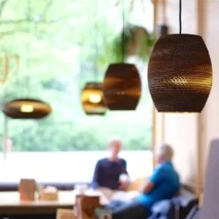 Graypants Oliv Hanglamp Bruin Karton Ø19x22cm -Woonverlichting Winkel graypants oliv hanglamp bruin karton 19x22cm 1