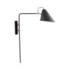 House Doctor Club Wandlamp Zwart Metaal Messing -Woonverlichting Winkel house doctor club wandlamp zwart metaal messing