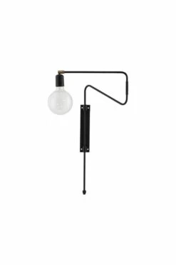 House Doctor Swing Wandlamp Zwart Metaal Messing