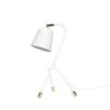 Hubsch Tafellamp Wit Metaal Met Messing Detail -Woonverlichting Winkel hubsch tafellamp wit metaal met messing detail