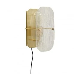 Hubsch Wandlamp Metaal/glas - Goud