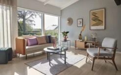 Hubsch Wandlamp Textiel Metaal - Zand/messing -Woonverlichting Winkel hubsch wandlamp textiel metaal zand messing 4