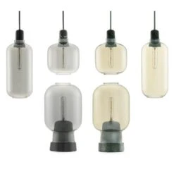 Normann Copenhagen AMP Small Hanglamp Goud Groen -Woonverlichting Winkel normann copenhagen amp small hanglamp goud groen 3