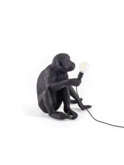 Seletti Monkey Lamp Sitting - Zwart -Woonverlichting Winkel seletti monkey lamp sitting zwart 4