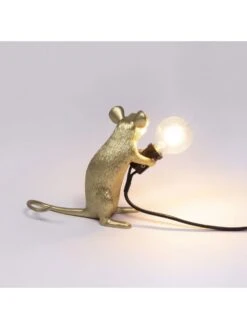 Seletti Mouse Lamp Mac - Goud -Woonverlichting Winkel seletti mouse lamp mac goud 2