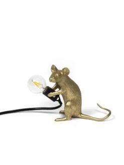 Seletti Mouse Lamp Mac - Goud -Woonverlichting Winkel seletti mouse lamp mac goud 5