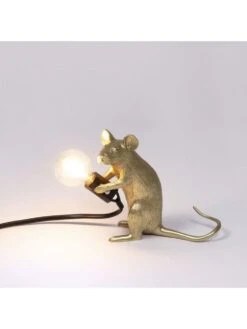 Seletti Mouse Lamp Mac - Goud -Woonverlichting Winkel seletti mouse lamp mac goud 6