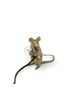 Seletti Mouse Lamp Mac - Goud -Woonverlichting Winkel seletti mouse lamp mac goud 7