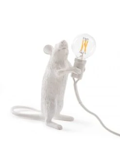Seletti Mouse Lamp Standing - Wit -Woonverlichting Winkel seletti mouse lamp standing wit 3
